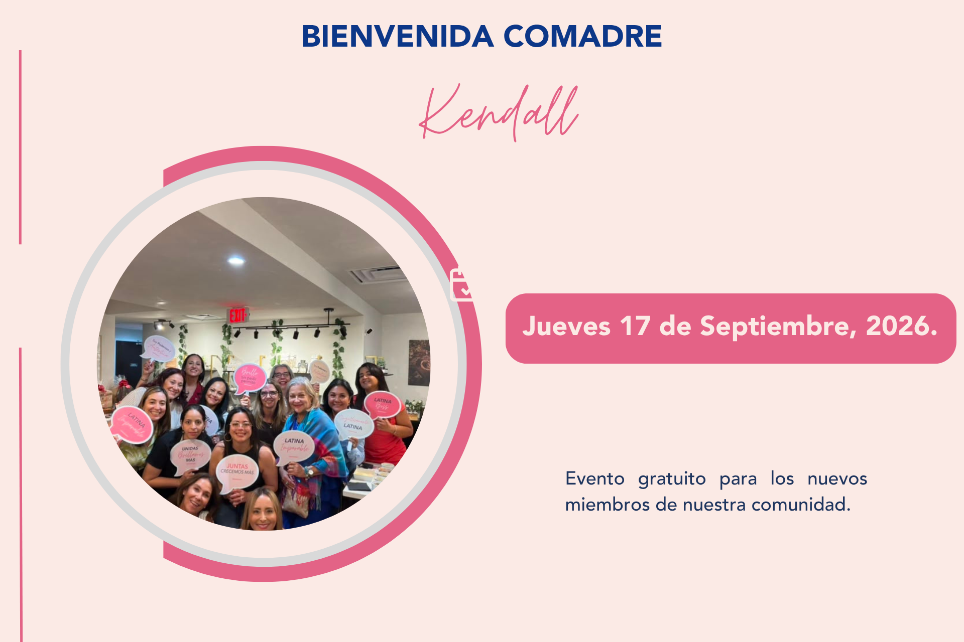 banner Bienvenida comadre kendall